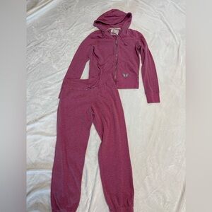 Angels Victorias Secret Rare Pink Hooded Tracksuit Set